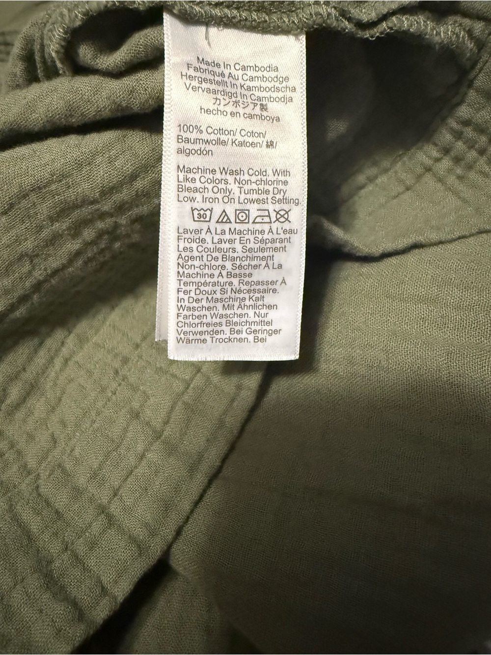 J. Crew Women’s Olive Green Cotton Gauze Shirt Dress Size XXL - Picture 5 of 7